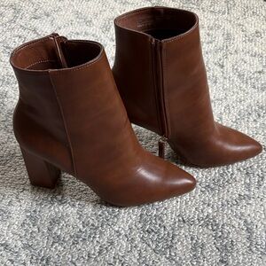 Madden Girl Brown Leather Ankle Boots